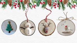 DIY Wood & Stone Ornaments